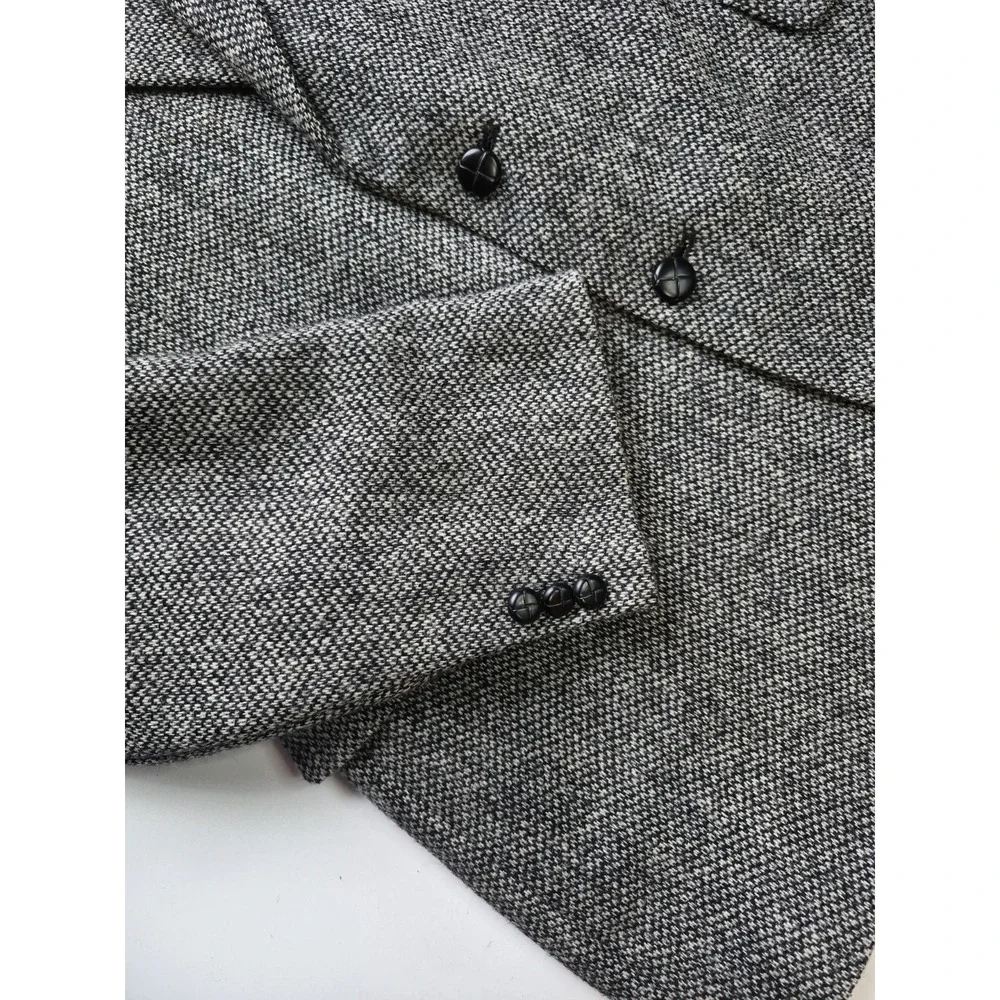Giorgio Santangelo Mens Wool Sport Coat 42R Gray Made in Italy Vintage Blazer